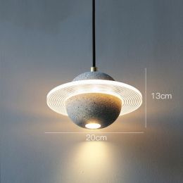 Planet Small Chandelier Red Single Head Bedroom Bedside Lamp