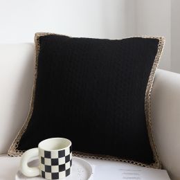 Bohemian Line Tufting Pillow Cover Simple Prismatic