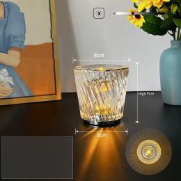 Nordic Bar Restaurant Bedside USB Wireless Charging Atmosphere Crystal Lamp