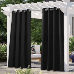 Solid Color Outdoor Waterproof And Sun Protection UV Protection High Precision Black Silk Shading Curtain