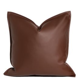 Nordic Style Solid Leather Living Room Sofa Pillow Bed Waist Support