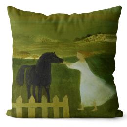 Home Art Oil Painting Pillow Cover