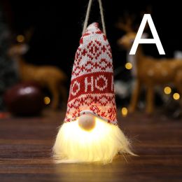 Santa Faceless Doll With Lighted Pendant