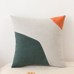 Nordic Solid Color Geometric Stitching Pillow Washable