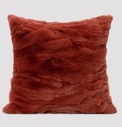 Modern Simple And Light Luxury Rust Red Crystal Cushion Pillow